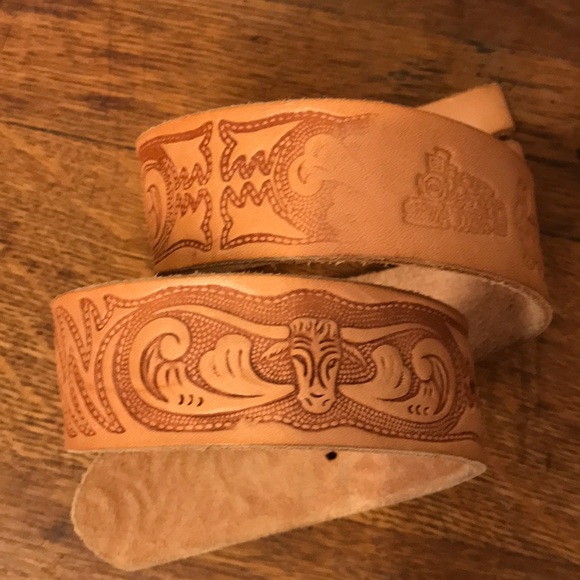 Other - Leather Belt 28 Cattle Train Horse Eagle